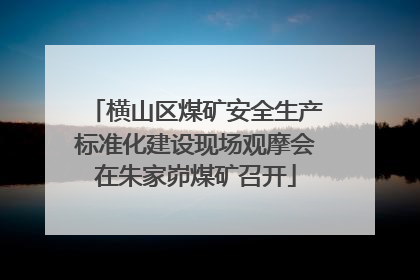 横山区煤矿安全生产标准化建设现场观摩会在朱家峁煤矿召开