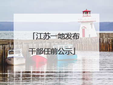 江苏一地发布干部任前公示