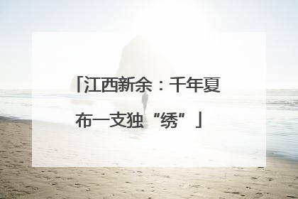 江西新余：千年夏布一支独“绣”