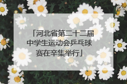 河北省第二十二届中学生运动会乒乓球赛在辛集举行