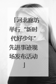 河北廊坊举行“新时代好少年”先进事迹现场发布活动