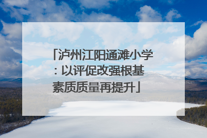 泸州江阳通滩小学：以评促改强根基 素质质量再提升