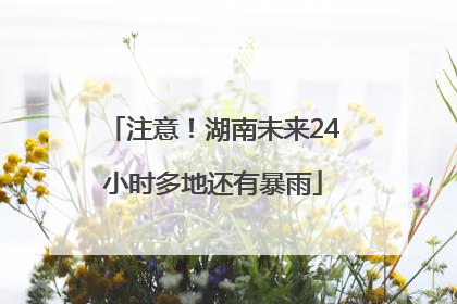注意！湖南未来24小时多地还有暴雨