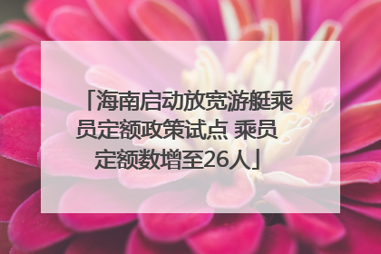 海南启动放宽游艇乘员定额政策试点 乘员定额数增至26人