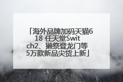 海外品牌加码天猫618 任天堂Switch2、獭祭登龙门等5万款新品尖货上新