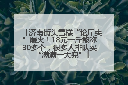 济南街头雪糕“论斤卖”爆火！18元一斤能称30多个，很多人排队买“满满一大兜”