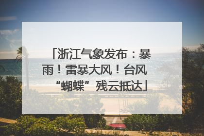 浙江气象发布：暴雨！雷暴大风！台风“蝴蝶”残云抵达