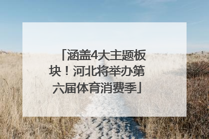 涵盖4大主题板块！河北将举办第六届体育消费季