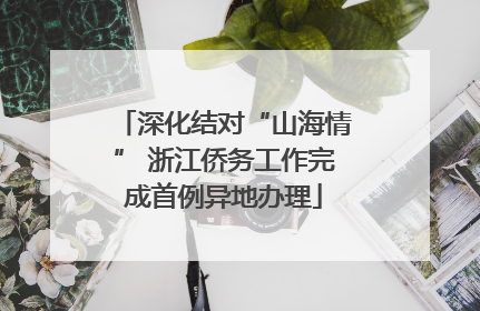 深化结对“山海情” 浙江侨务工作完成首例异地办理