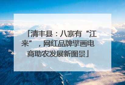 清丰县：八寨有“江来”，网红品牌擘画电商助农发展新图景