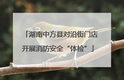 湖南中方县对沿街门店开展消防安全“体检”