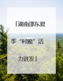 湖南邵东夏季“村晚”活力迸发