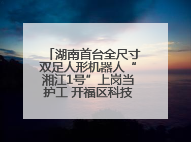 湖南首台全尺寸双足人形机器人“湘江1号”上岗当护工 开福区科技活动周十大科创项目签约