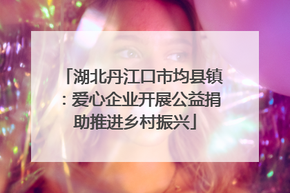 湖北丹江口市均县镇：爱心企业开展公益捐助推进乡村振兴