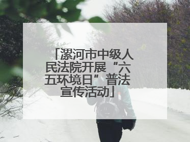 漯河市中级人民法院开展“六五环境日”普法宣传活动