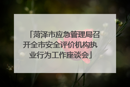 菏泽市应急管理局召开全市安全评价机构执业行为工作座谈会