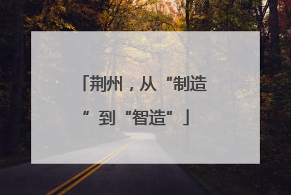 荆州，从“制造”到“智造”