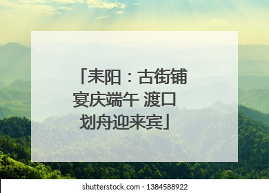 耒阳：古街铺宴庆端午 渡口划舟迎来宾