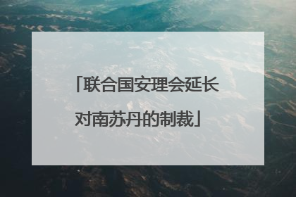 联合国安理会延长对南苏丹的制裁