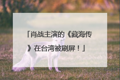 肖战主演的《藏海传》在台湾被刷屏！