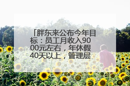 胖东来公布今年目标：员工月收入9000元左右，年休假40天以上，管理层人均分配70万元