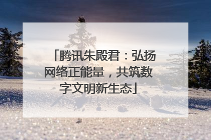 腾讯朱殿君：弘扬网络正能量，共筑数字文明新生态