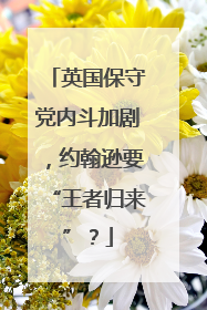 英国保守党内斗加剧，约翰逊要“王者归来”？