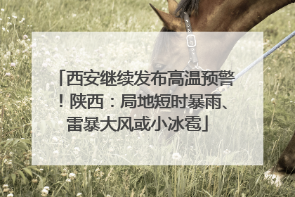 西安继续发布高温预警！陕西：局地短时暴雨、雷暴大风或小冰雹