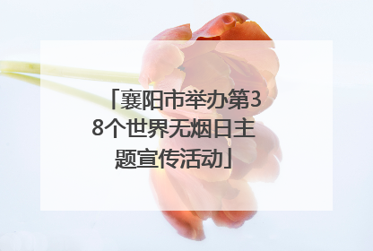 襄阳市举办第38个世界无烟日主题宣传活动