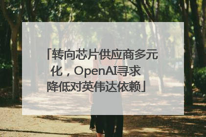 转向芯片供应商多元化，OpenAI寻求降低对英伟达依赖