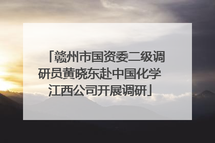 赣州市国资委二级调研员黄晓东赴中国化学江西公司开展调研