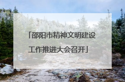 邵阳市精神文明建设工作推进大会召开