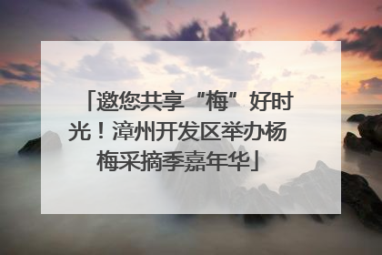 邀您共享“梅”好时光！漳州开发区举办杨梅采摘季嘉年华