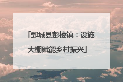 鄄城县彭楼镇：设施大棚赋能乡村振兴