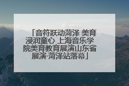 音符跃动菏泽 美育浸润童心 上海音乐学院美育教育展演山东省展演·菏泽站落幕