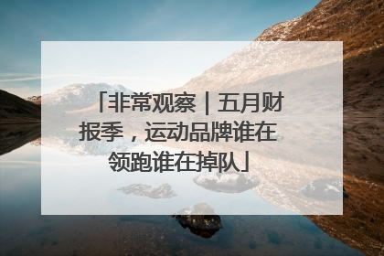 非常观察｜五月财报季，运动品牌谁在领跑谁在掉队