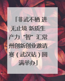 非武不栖 进无止境 新质生产力“智”汇常州创新创业邀请赛（武汉站）圆满举办
