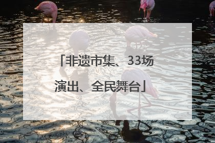 非遗市集、33场演出、全民舞台