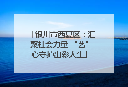银川市西夏区：汇聚社会力量 “艺”心守护出彩人生