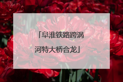 阜淮铁路跨涡河特大桥合龙