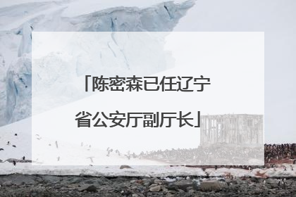 陈密森已任辽宁省公安厅副厅长