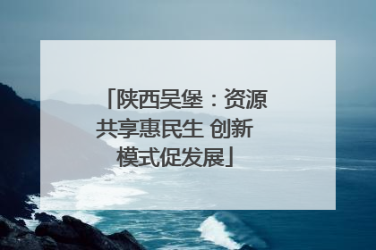 陕西吴堡：资源共享惠民生 创新模式促发展