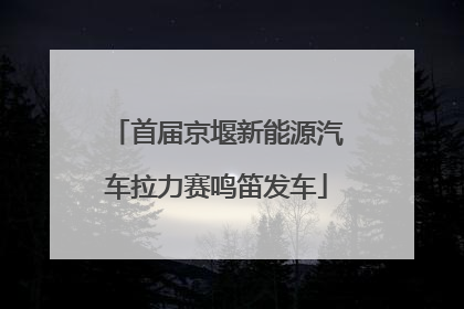 首届京堰新能源汽车拉力赛鸣笛发车