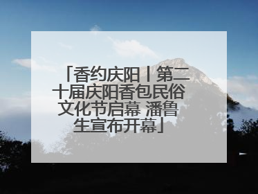 香约庆阳丨第二十届庆阳香包民俗文化节启幕 潘鲁生宣布开幕