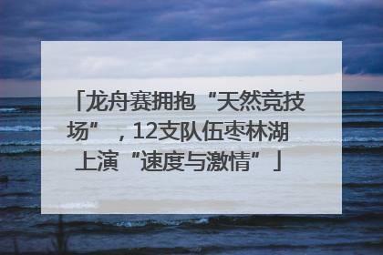 龙舟赛拥抱“天然竞技场”，12支队伍枣林湖上演“速度与激情”
