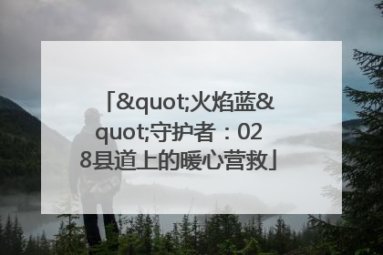 "火焰蓝"守护者：028县道上的暖心营救