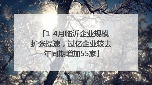 1-4月临沂企业规模扩张提速，过亿企业较去年同期增加55家