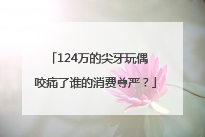 124万的尖牙玩偶 咬痛了谁的消费尊严？