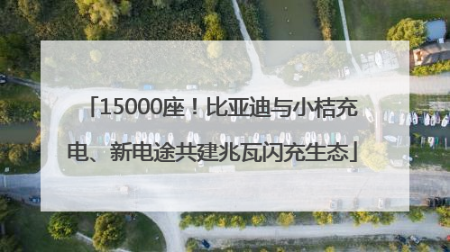 15000座！比亚迪与小桔充电、新电途共建兆瓦闪充生态