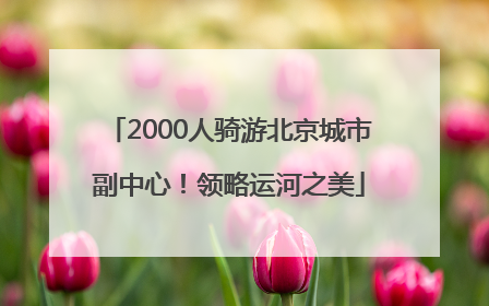2000人骑游北京城市副中心！领略运河之美